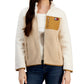 Tommy Hilfiger Women's Colorblocked Zip Up Jacket Brown Size X-Large