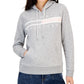 Tommy Hilfiger Women's Long Sleeve Front Pocket Logo Sweatshirt Gray Size Medium