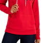 Tommy Hilfiger Women's Long Sleeve Front Pocket Logo Sweatshirt Red Size Large