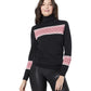 Tommy Hilfiger Women's Blocked Fair Isle Stella Cotton Sweater Black Size Large