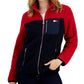 Tommy Hilfiger Women's Colorblocked Zip Up Jacket Red Size X-Large