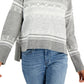 Tommy Hilfiger Women's Fair Isle Drop Shoulder Sweater Gray Size Medium