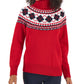 Tommy Hilfiger Women's Argyle Turtleneck Sweater Red Size Large