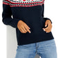Tommy Hilfiger Women's Argyle Turtleneck Sweater Blue