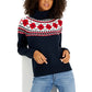 Tommy Hilfiger Women's Argyle Turtleneck Sweater Blue