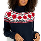 Tommy Hilfiger Women's Argyle Turtleneck Sweater Blue