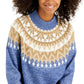 Tommy Hilfiger Women's Half Snowflake Raglan Sweater Blue Size XX-Large