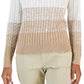 Tommy Hilfiger Women's Cotton Ombre Cable Knit Sweater White Size Small