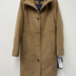 Tommy Hilfiger Women's Stand Collar Coat Brown Size Medium