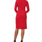 Adrianna Papell Women's Faux Wrap Cocktail Dress Red Size 14