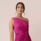 Adrianna Papell Women's Stardust One Shoulder Gown Pink Size 4