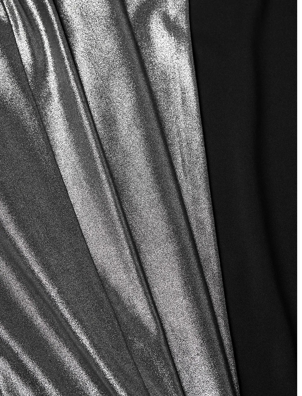 Aidan By Aidan Mattox Women's Draped Foil Halter Gown Gray Size 6