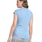Calvin Klein Women's X Fit High Neck Sleeveless Top Blue Size Large