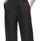 Calvin Klein Women's Pull On Wide Leg Satin Pants Black Size X-Small