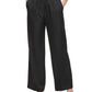 Calvin Klein Women's Pull On Wide Leg Satin Pants Black Size X-Small