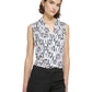 Calvin Klein Women's Printed Sleeveless V Neck Top Gray Size Medium