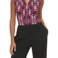 Calvin Klein Women's Printed Sleeveless V Neck Top Purple Size Small