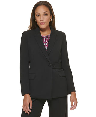Calvin Klein Women's Side Button Blazer Black Size 16