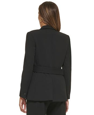 Calvin Klein Women's Side Button Blazer Black Size 16
