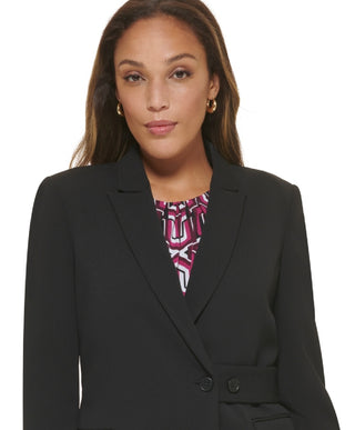 Calvin Klein Women's Side Button Blazer Black Size 12