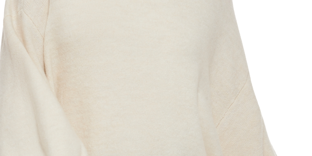 Calvin Klein Women's Bubble Sleeve Turtleneck Sweater Brown Size Small