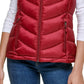 Charter Club Women's Packable Hooded Puffer Vest Red Size Small