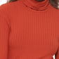 Calvin Klein Jeans Women's Long Sleeve Turtleneck Top Red Size X-Small
