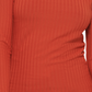 Calvin Klein Jeans Women's Long Sleeve Turtleneck Top Red Size X-Small