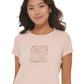 Calvin Klein Women's Short Sleeve Rhinestone Logo T-Shirt Pink Size X-Large