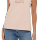 Calvin Klein Women's Short Sleeve Rhinestone Logo T-Shirt Pink Size X-Large