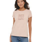 Calvin Klein Women's Short Sleeve Rhinestone Logo T-Shirt Pink Size X-Large