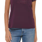 Calvin Klein Women's Short Sleeve Rhinestone Logo T-Shirt Purple Size Medium