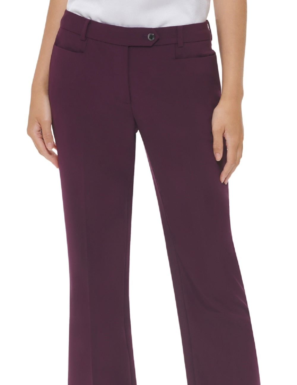 Calvin Klein Women's Modern Fit Trousers Purple Size 6