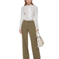 Calvin Klein Women's Lux Modern Fit Pants Brown Size 4