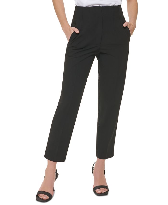 Calvin Klein Women's Infinite Stretch Ankle Pants Black Size 16
