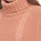 Calvin Klein Jeans Women's Cable Knit Long Sleeve Turtleneck Sweater Beige Size Small