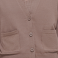 Calvin Klein Women's Ribbed Sleeve Button Front Cardigan Brown Size Medium