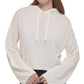 Calvin Klein Jeans Women's Hooded Bell Sleeve Top White Size X-Large