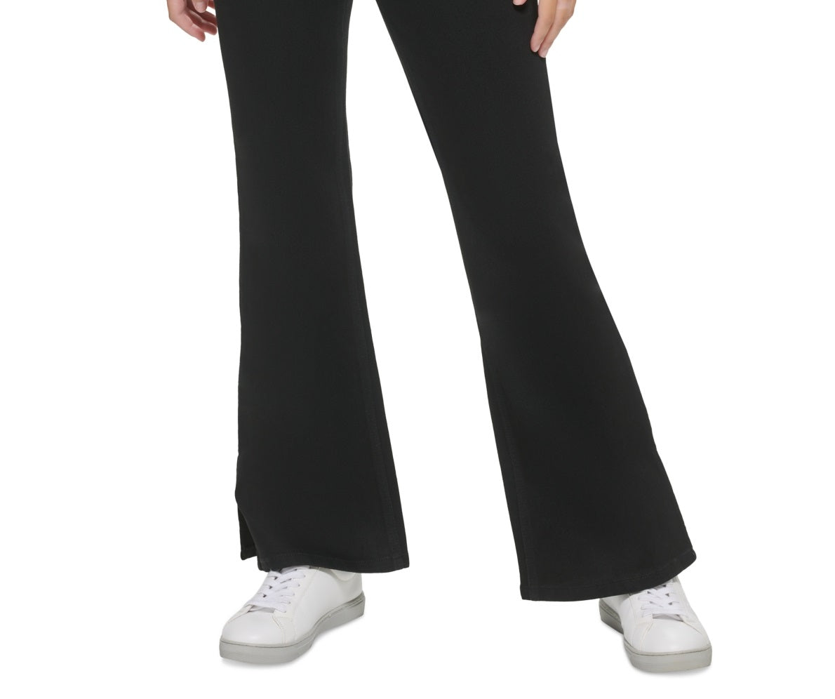 Calvin Klein Jeans Women's High Rise Flared Slit Hem Jeans Black Size 30