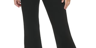 Calvin Klein Women's High Rise Flared Slit Hem Jeans Black Size 29