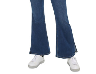 Calvin Klein Jeans Women's High Rise Flared Slit Hem Jeans Blue Size 32