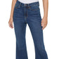 Calvin Klein Women's High Rise Flared Slit Hem Jeans Blue Size 28