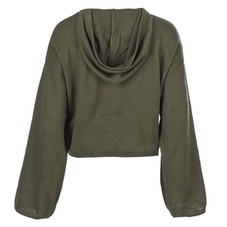 Calvin Klein Women's Hooded Bell Sleeve Top Green Size X-Large