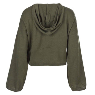 Calvin Klein Women's Hooded Bell Sleeve Top Green Size Large