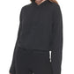 Calvin Klein Jeans Women's Hooded Bell Sleeve Top Black Size X-Large