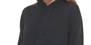 Calvin Klein Jeans Women's Hooded Bell Sleeve Top Black Size Small