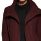 Calvin Klein Women's Asymmetric Zipper Coat Red Size X-Large