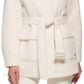Calvin Klein Women's Belted Shirt Jacket White Size Small