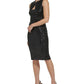 Calvin Klein Women's Sequin Keyhole Sleeveless Sheath Dress Black Size 6 Petite