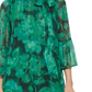 Calvin Klein Women's Chiffon Metallic Shift Dress Green Size 10